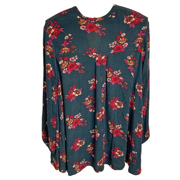 Free People Floral Print Rayon‎ Bohemian Tunic - Picture 6 of 8
